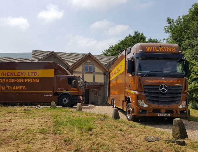 removal lorries at a property