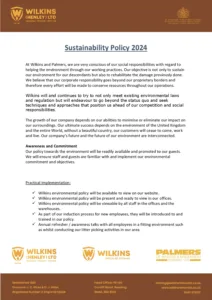 Wilkins & Palmers Sustainability Policy 2024