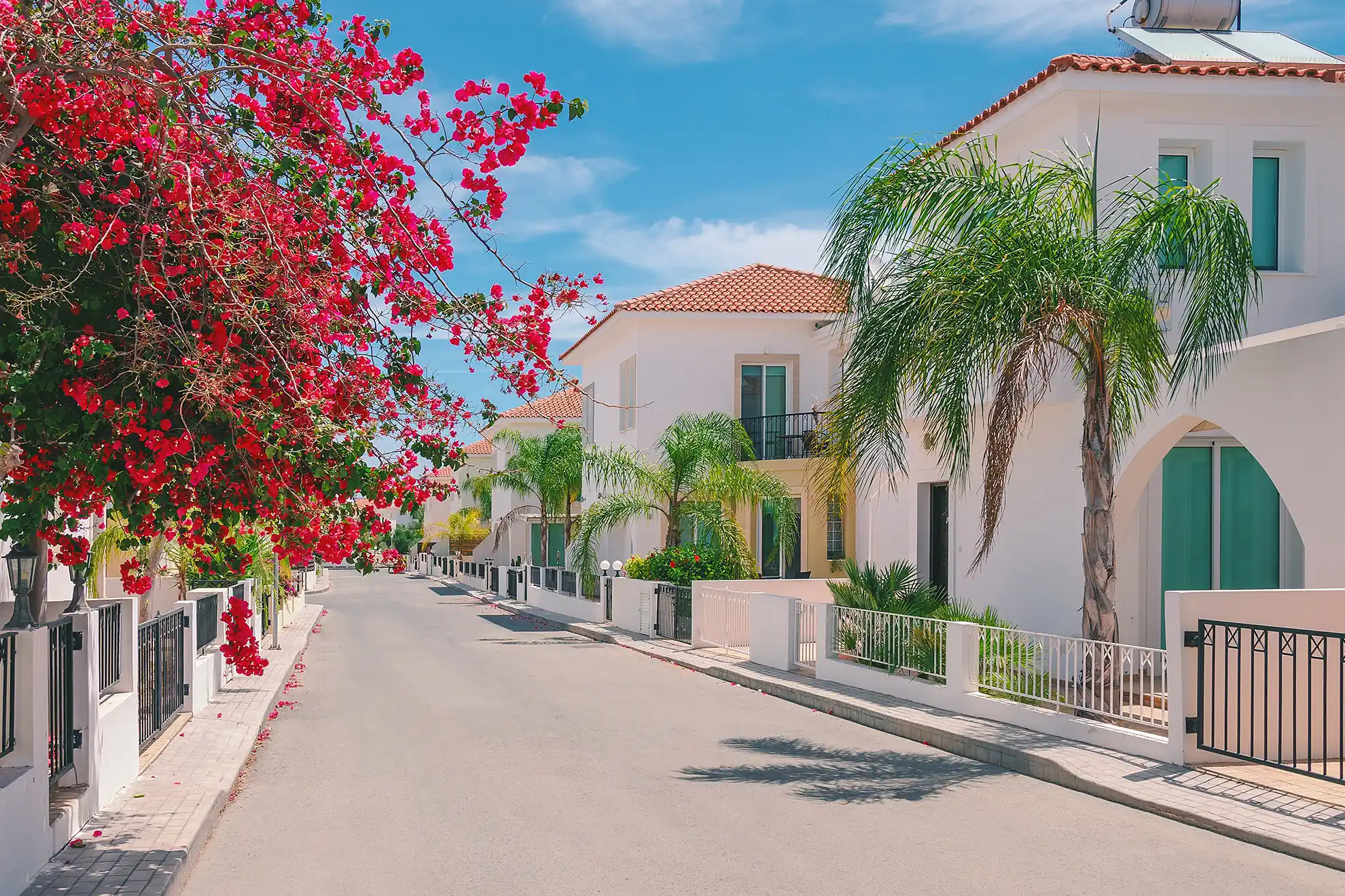 A residential street in Cyprus